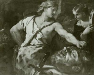 David mit dem Haupte Goliaths