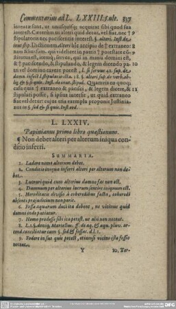 L. LXXIV. Papinianus primo libro quaestionum