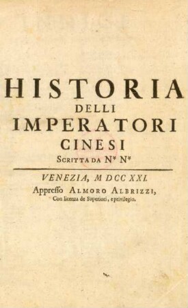 Historia Delli Imperatori Cinesi