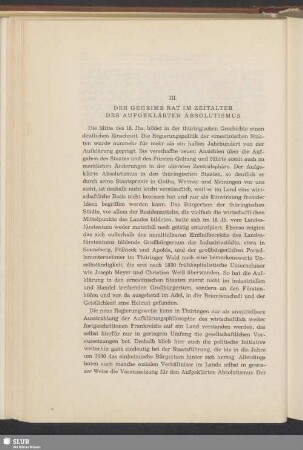 III. Der Geheime Rat Im Zeitalter Des Aufgeklärten Absolutismus