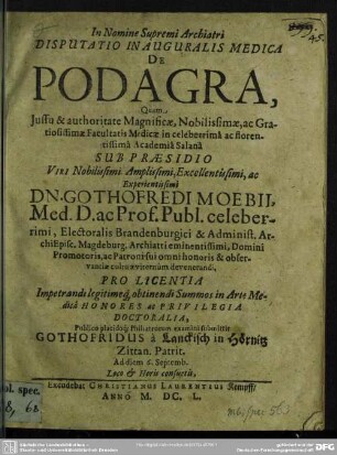 De podagra
