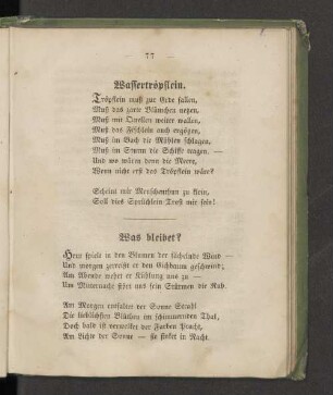 Was bleibet?
