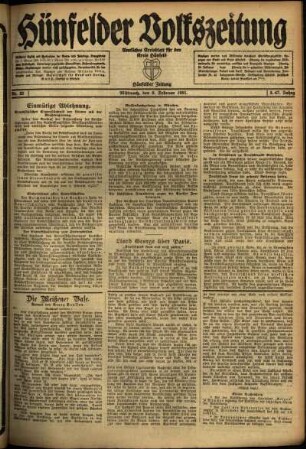 Ausgabe vom Mittwoch, den 09. Februar 1921.