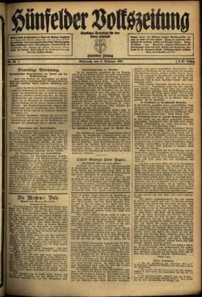 Ausgabe vom Mittwoch, den 09. Februar 1921.