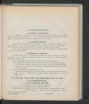 II. Von der Universität im allgemeinen und von den Universitätsinstituten.