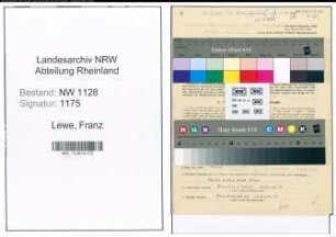 Entnazifizierung Franz Lewe , geb. 23.03.1920 (Polizist)