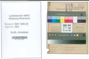 Entnazifizierung Anneliese Kruth , geb. 13.10.1915 (Angestellte)
