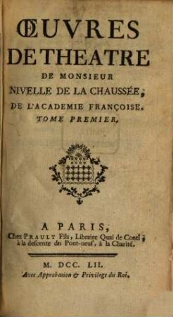 Oeuvres De Theatre, 1