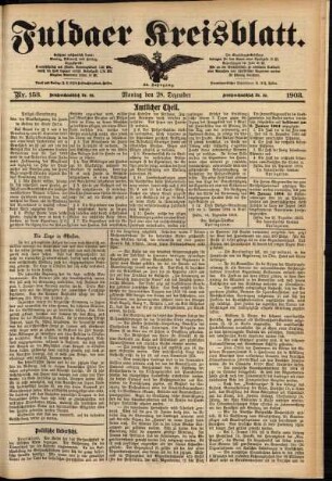 Ausgabe vom Montag, den 28. Dezember 1903.