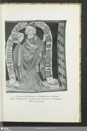 Fragment mit Propheten und Spruchbändern.