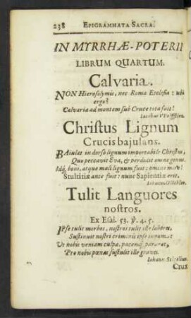 In Myrrhae-Poterii Librum Quartum.