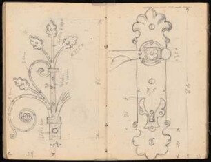 Skizzenbuch: Diverse Skizzen: Ornamente