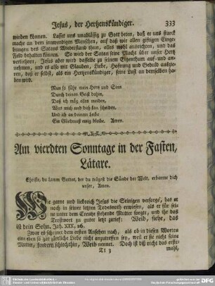 Am vierdten Sonntage in der Fasten, Laetare