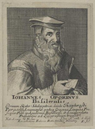Bildnis des Iohannes Oporinvs
