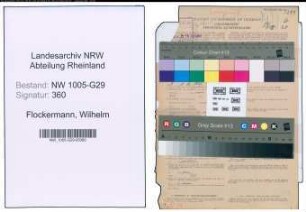 Entnazifizierung Wilhelm Flockermann , geb. 22.02.1898 (Bahnsekretaer)