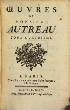 Oeuvres De Monsieur Autreau, 4