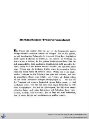 Hochansehnliche Trauerversammlung!