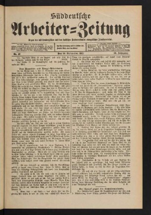 Nr. 46. Den 19. November 1911. - Nr. 50. Den 17. Dezember 1911.