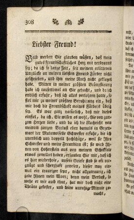308-317, Liebster Freund!