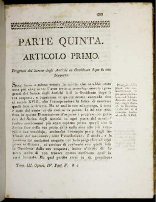 Articolo Primo.
