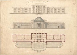 Voit, August von; München; Botanischer Garten - Grundriss, Ansichten