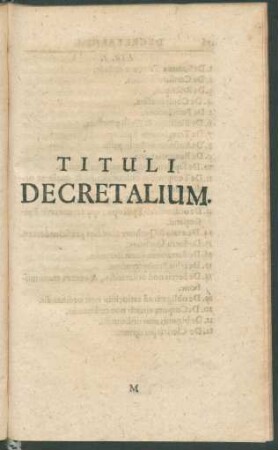 Tituli Decretalium.