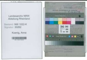 Entnazifizierung Anna Koenig , geb. 31.01.1903 (Prokuristin)