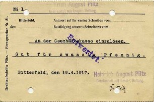 Notgeld - 20 Pfennig