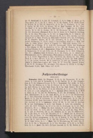 Jahresbeiträge