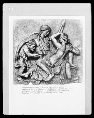Hellenistisches Relief, Dionysos und Ariadne