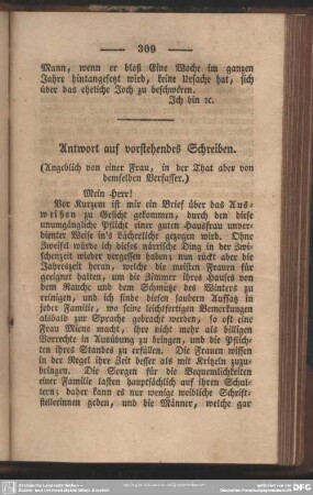 Antwort auf vorstehendes Schreiben