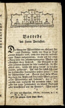 Vorrede des Herrn Verfassers.