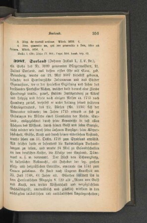 3987. Surland (Johann Julius I., J. U. Dr.)