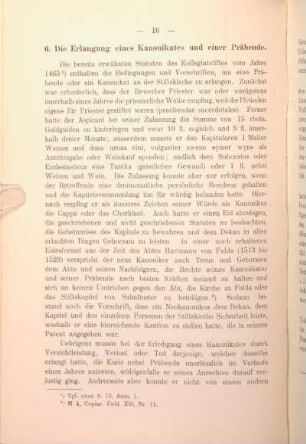 6. Die Erlangung eines Kanonikates und einer Präbende.