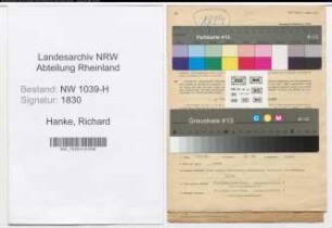 Entnazifizierung Richard Hanke , geb. 30.03.1890 (Beamter)