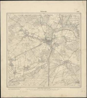 Messtischblatt 1600 : Walsrode, 1899 Walsrode : Walsrode. - Aufn. 1897, hrsg. 1899. - 1:25000. - [Berlin]: Reichsamt für Landesaufnahme, 1899. - 1 Kt.