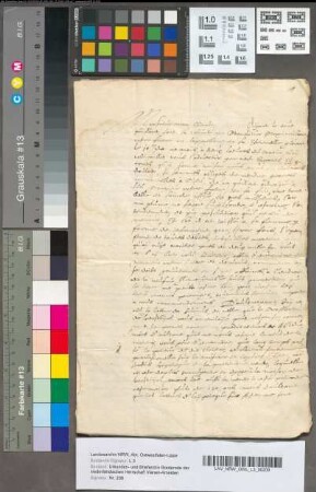 Brieven van Bernard van Merode en zijn vrouw, Caterine van Brederode, aan haar oom den Heer van Kloetingen, Goeverneur van Heusden, 1598 en omstreeks 1600. In het Fransch en Nederlandsch. 3 stukken.