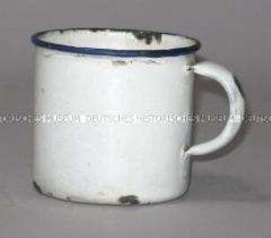 Tasse, weiß emailliert