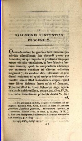 Ern. Frid. Car. Rosenmülleri Scholia In Vetus Testamentum. 9,1, Salomonis regis et sapientis quae perhibentur scripta ; vol 1. Proverbia