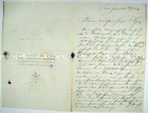 Brief von Bernhard Rostosky an seine Frau
