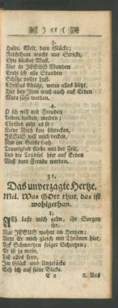 31. Das unverzagte Hertze