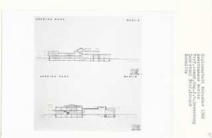 Amerikahaus, Berlin-Tiergarten (Diplomarbeit bei Willy Kreuer): Schnitte 1:200