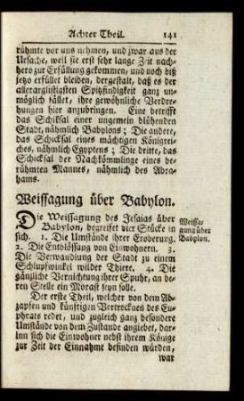 Weissagung über Babylon