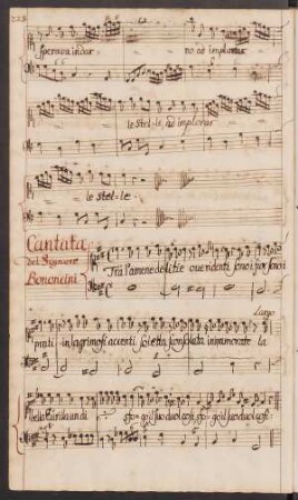 Tra l'amene delitie; S, bc; A-Dur