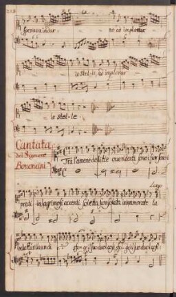 Tra l'amene delitie; S, bc; A-Dur