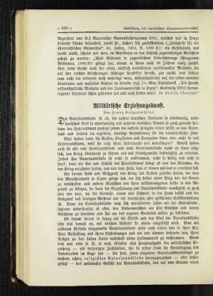 Militärische Erziehungskunst