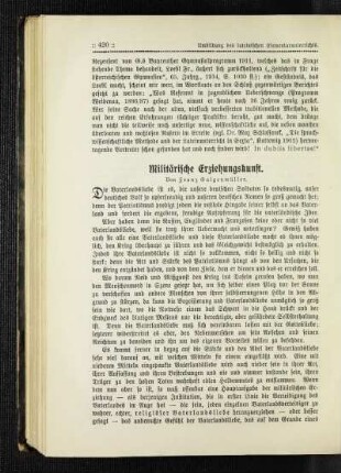 Militärische Erziehungskunst