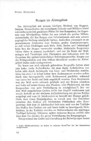 Burgen im Alstergebiet