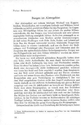 Burgen im Alstergebiet