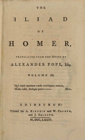 The Iliad of Homer. 3